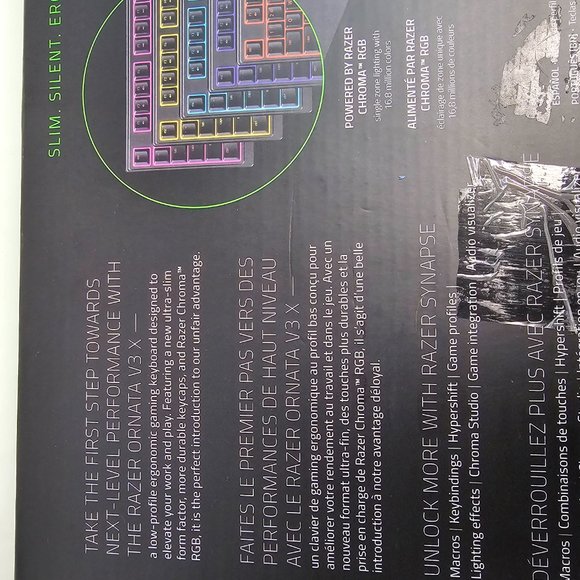 Razer Ornata V3 X Low Profile Gaming Keyboard for PC tested open box complete - Picture 10 of 12